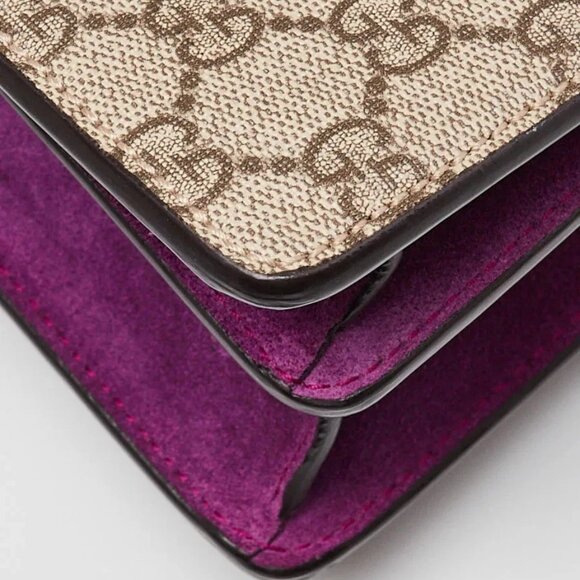 Gucci Beige GG Supreme Canvas Embroidered Sequin Small Dionysus Shoulder Bag - Picture 4 of 12